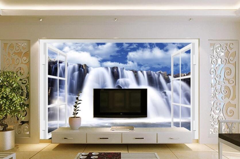 3D Beautiful And Magnificent Waterfall 1777 Wall Murals