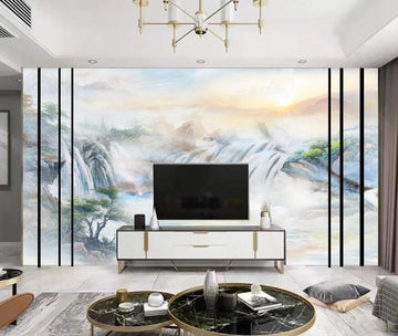 3D Beautiful Mountains Under The Sun 1364 Wall Murals