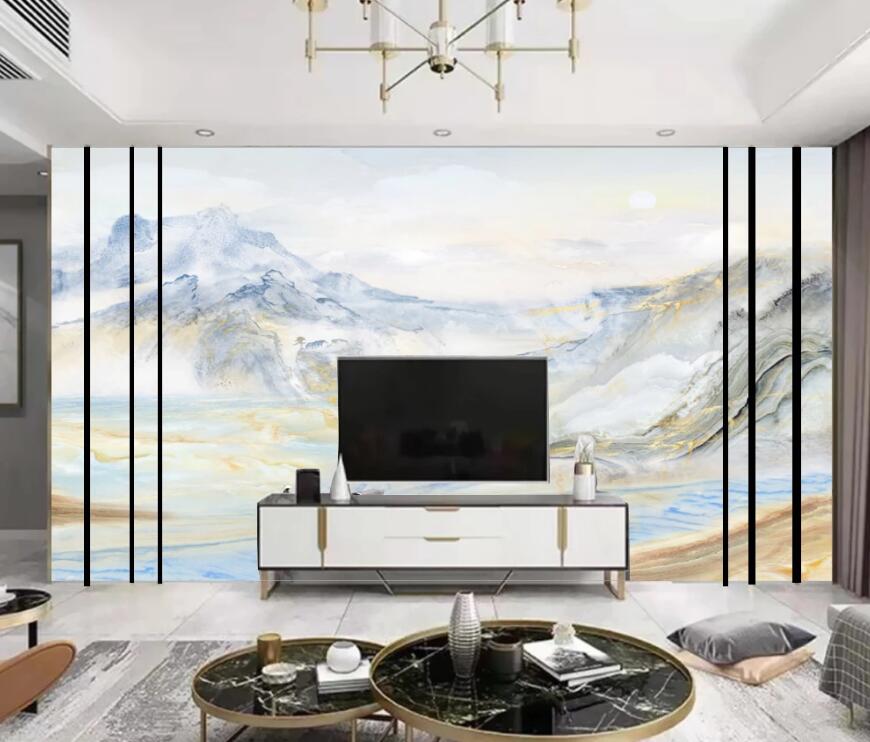 3D Colorful Winding Mountains 1363 Wall Murals