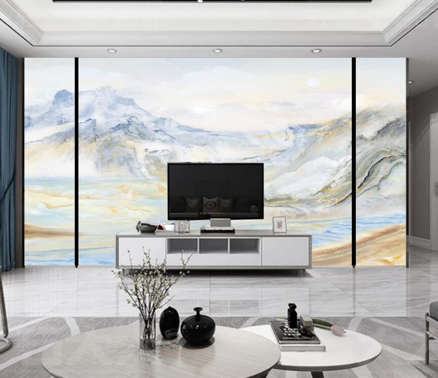 3D Colorful Winding Mountains 1363 Wall Murals