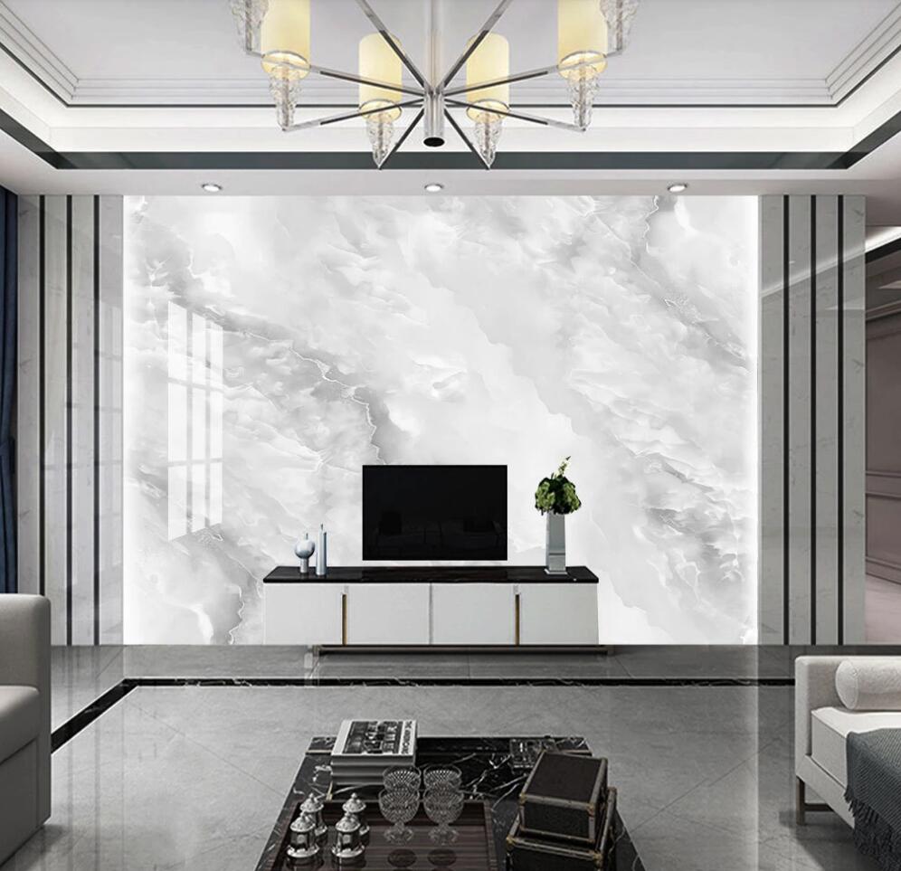 3D Grey And White Waves 1357 Wall Murals