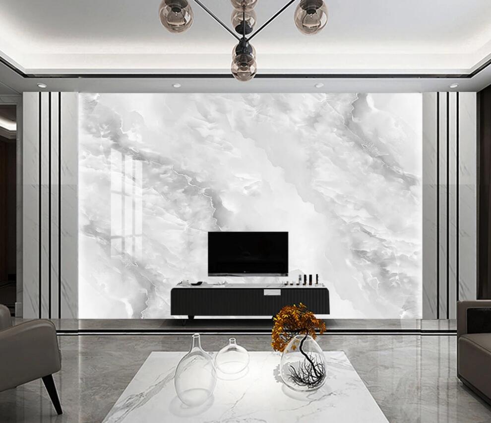 3D Grey And White Waves 1357 Wall Murals