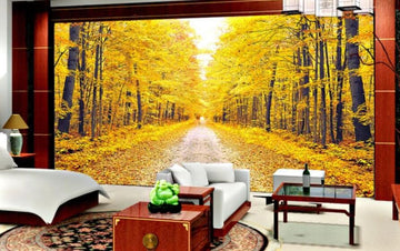 3D Golden Deciduous Forest 1809 Wall Murals