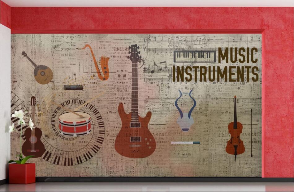 3D Musical Instrument 1833 Wall Murals