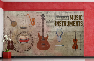 3D Musical Instrument 1833 Wall Murals