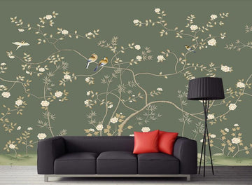 3D Small White Lively Flowers 1854 Wall Murals