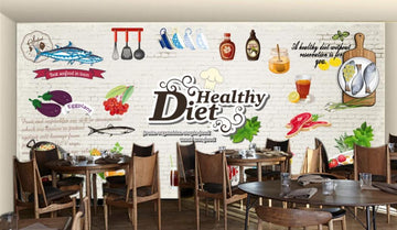 3D Healthy Kitchen 1836 Wall Murals