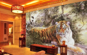 3D Crouching Tiger 1763 Wall Murals