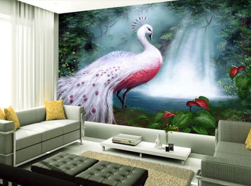 3D White Feather Fairy Bird 1776 Wall Murals