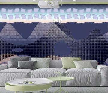 3D Blue Series Irregular Graphics 1337 Wall Murals