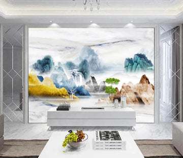 3D Mountains Of Different Colors 1322 Wall Murals