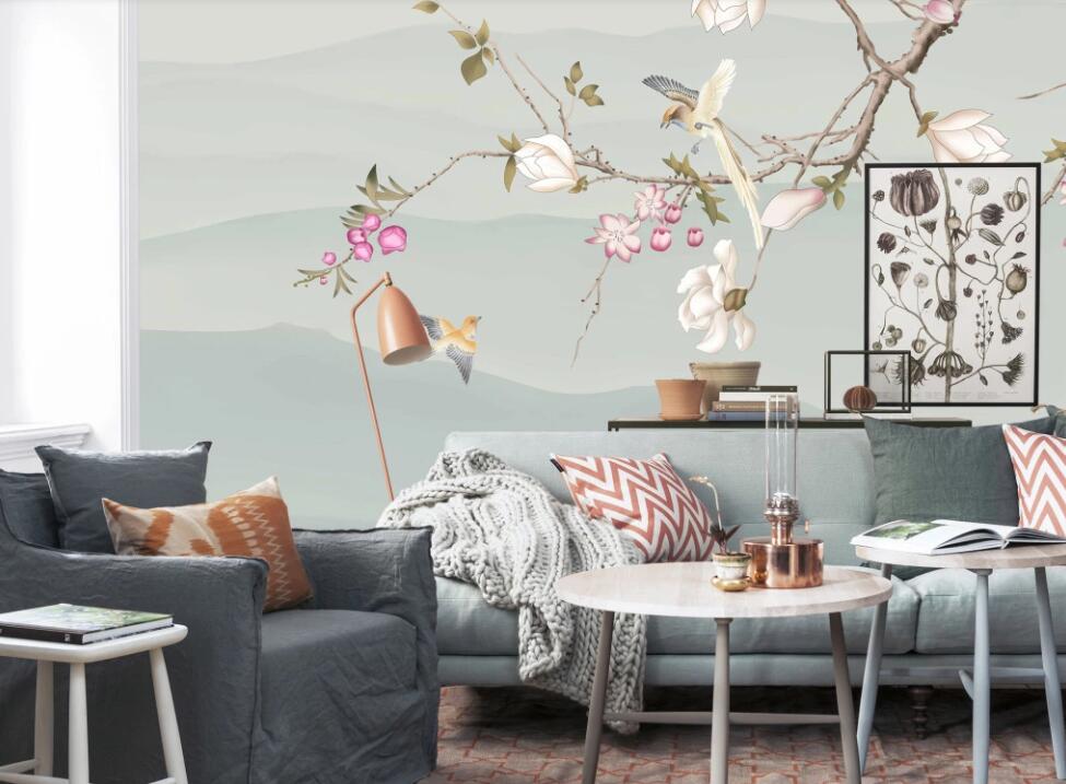 3D The Stretch Of Elegant Flowers 1865 Wall Murals