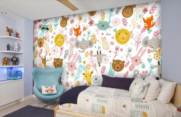 3D Cute Animals 1813 Wall Murals
