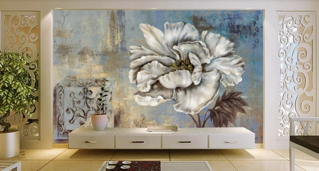 3D Old And Coquettish Flower 1818 Wall Murals