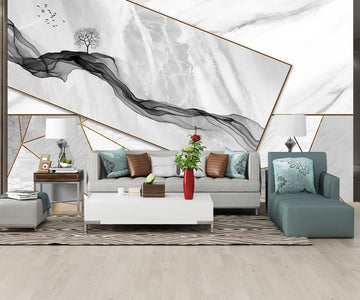 3D Geometric Rich Ink Ribbon 1314 Wall Murals