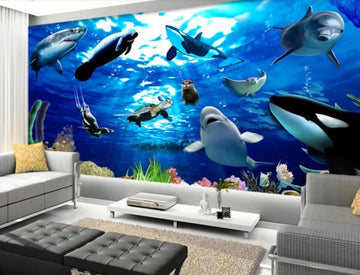 3D Big Ocean Fish 1759 Wall Murals