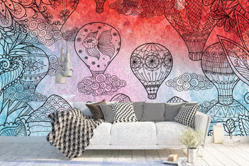 3D Light Outlined By Black Lines 1861 Wall Murals