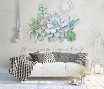 3D Succulent Clusters 1870 Wall Murals