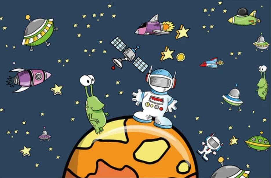 3D Fairy Tale Universe Planet 1800 Wall Murals