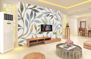 3D Colored Entwined Leaves 1802 Wall Murals