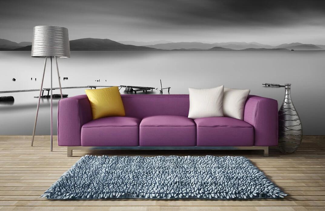 3D Gradation Gray Extension 1851 Wall Murals