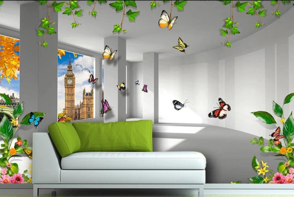 3D Colorful Spring Butterflies 1755 Wall Murals