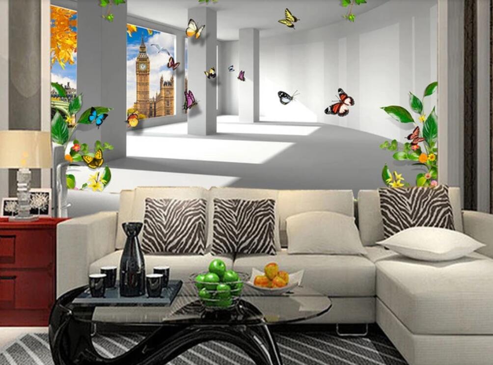 3D Colorful Spring Butterflies 1755 Wall Murals