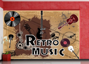 3D Retro Music 1835 Wall Murals