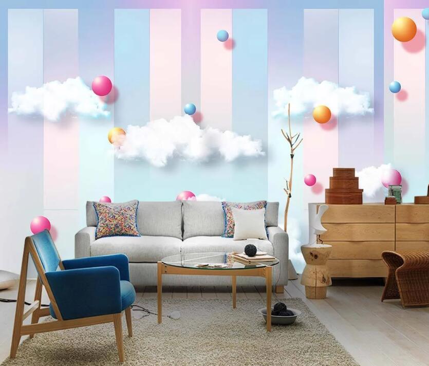 3D Dreamy White Clouds 1875 Wall Murals