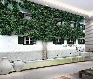 3D Dark Leaves Spread 1789 Wall Murals