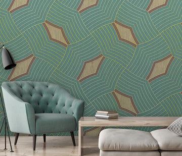 3D Color Arrangement Rhombus 1990 Wall Murals