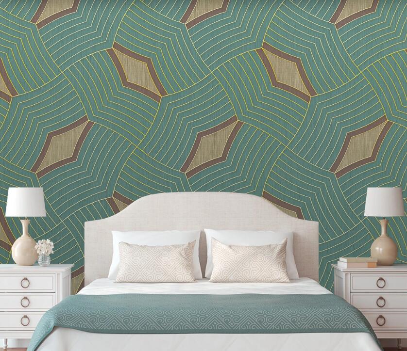 3D Color Arrangement Rhombus 1990 Wall Murals