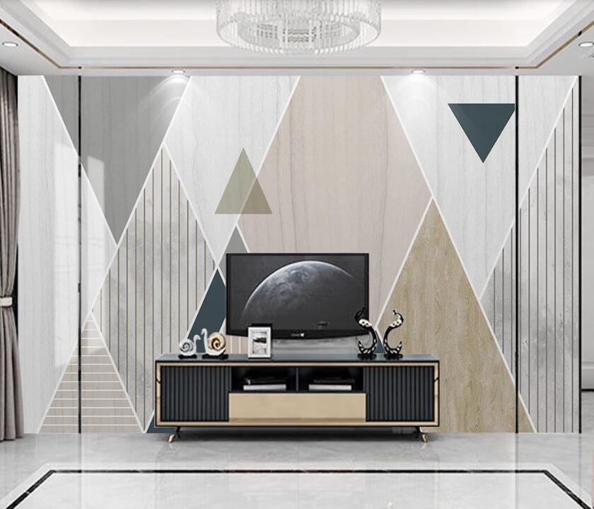 3D Light Pigment Elegant Triangle 1972 Wall Murals