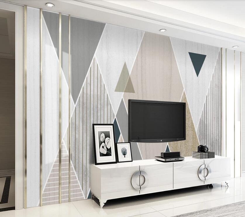 3D Light Pigment Elegant Triangle 1972 Wall Murals