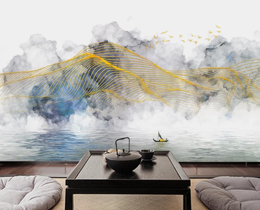 3D Two-color Fog Scattered 1962 Wall Murals