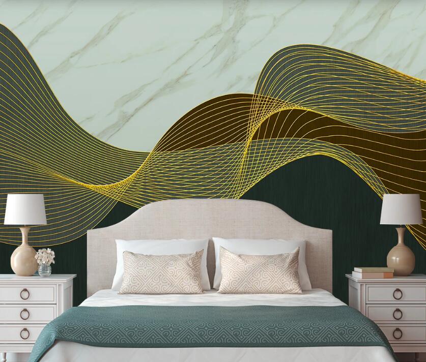 3D Two-color Junction Mountain 1959 Wall Murals
