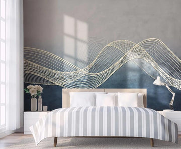 3D Yellow Lines 1955 Wall Murals