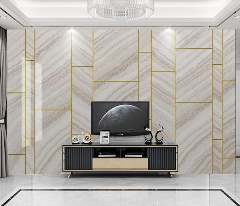 3D Gold Wire Cut Texture 1952 Wall Murals