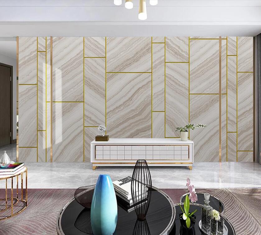 3D Gold Wire Cut Texture 1952 Wall Murals