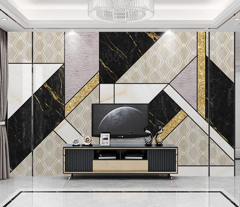 3D Rich Color Geometric Transfer 1943 Wall Murals