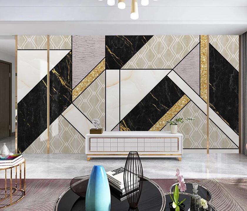 3D Rich Color Geometric Transfer 1943 Wall Murals