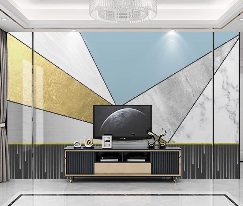 3D Four-color Triangle Stitching 1936 Wall Murals