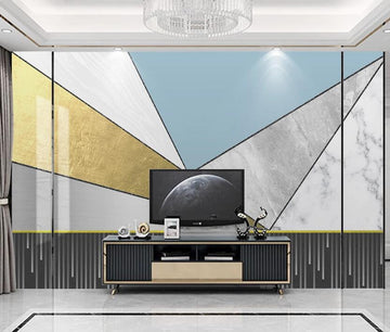 3D Four-color Triangle Stitching 1936 Wall Murals