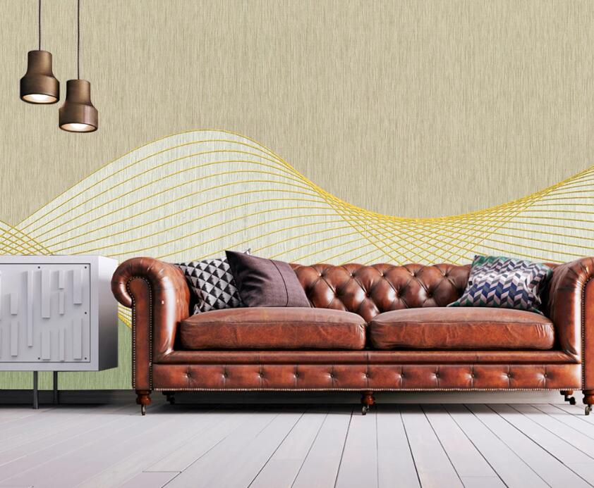 3D Four-color Elegant Waves 1926 Wall Murals