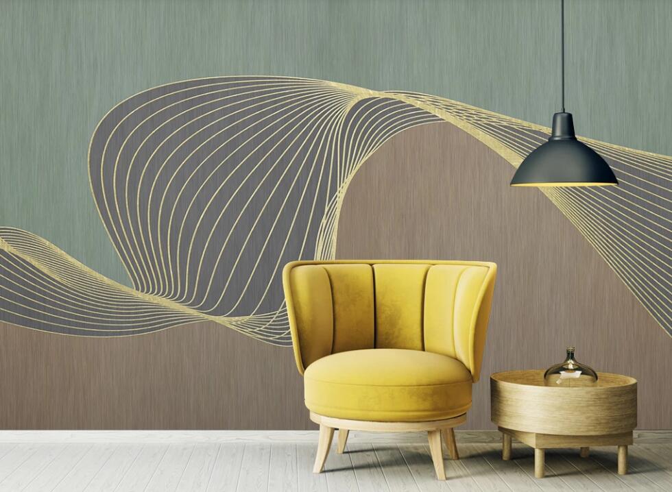 3D Gold Wire Winding 1921 Wall Murals