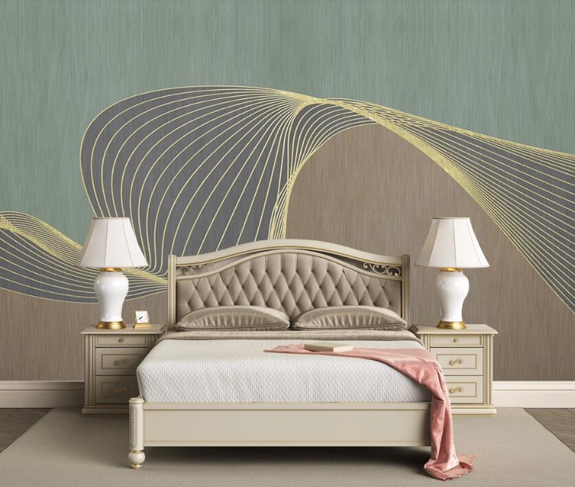 3D Gold Wire Winding 1921 Wall Murals
