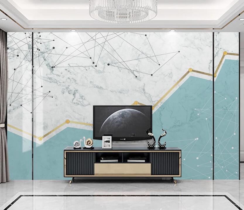 3D Blue And White Handover 1911 Wall Murals