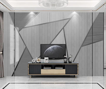 3D Grey Geometric Stitching 1906 Wall Murals