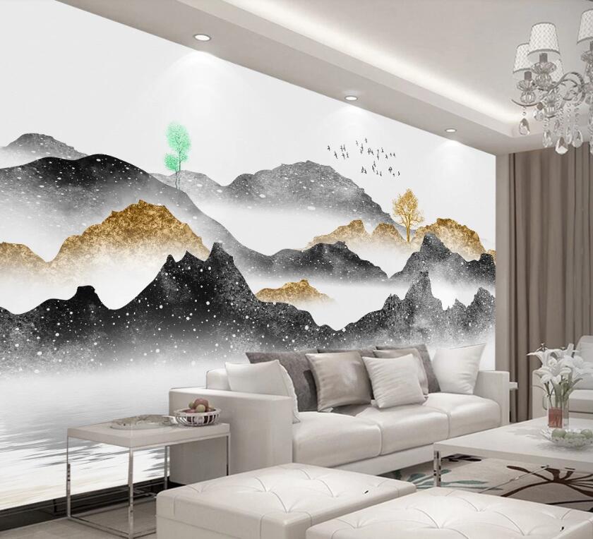 3D Rich And Rolling Mountains 1896 Wall Murals