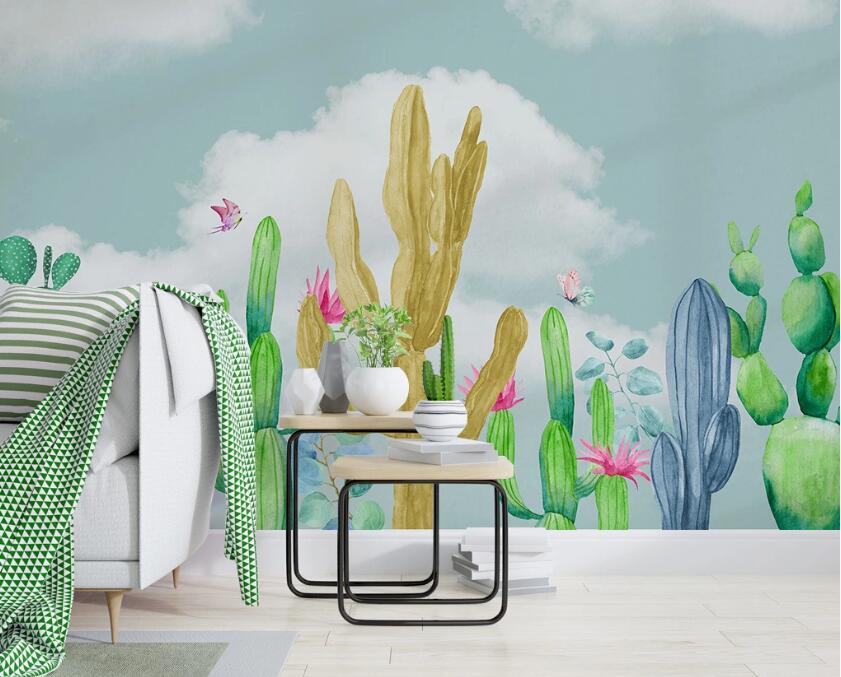 3D Healthy And Vigorous Cacti 1895 Wall Murals